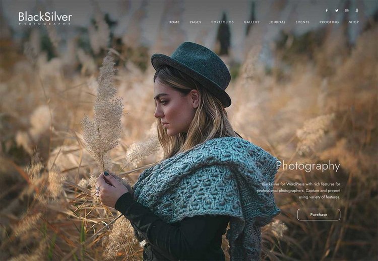 Blacksilver Fullscreen Photography Theme for WordPress