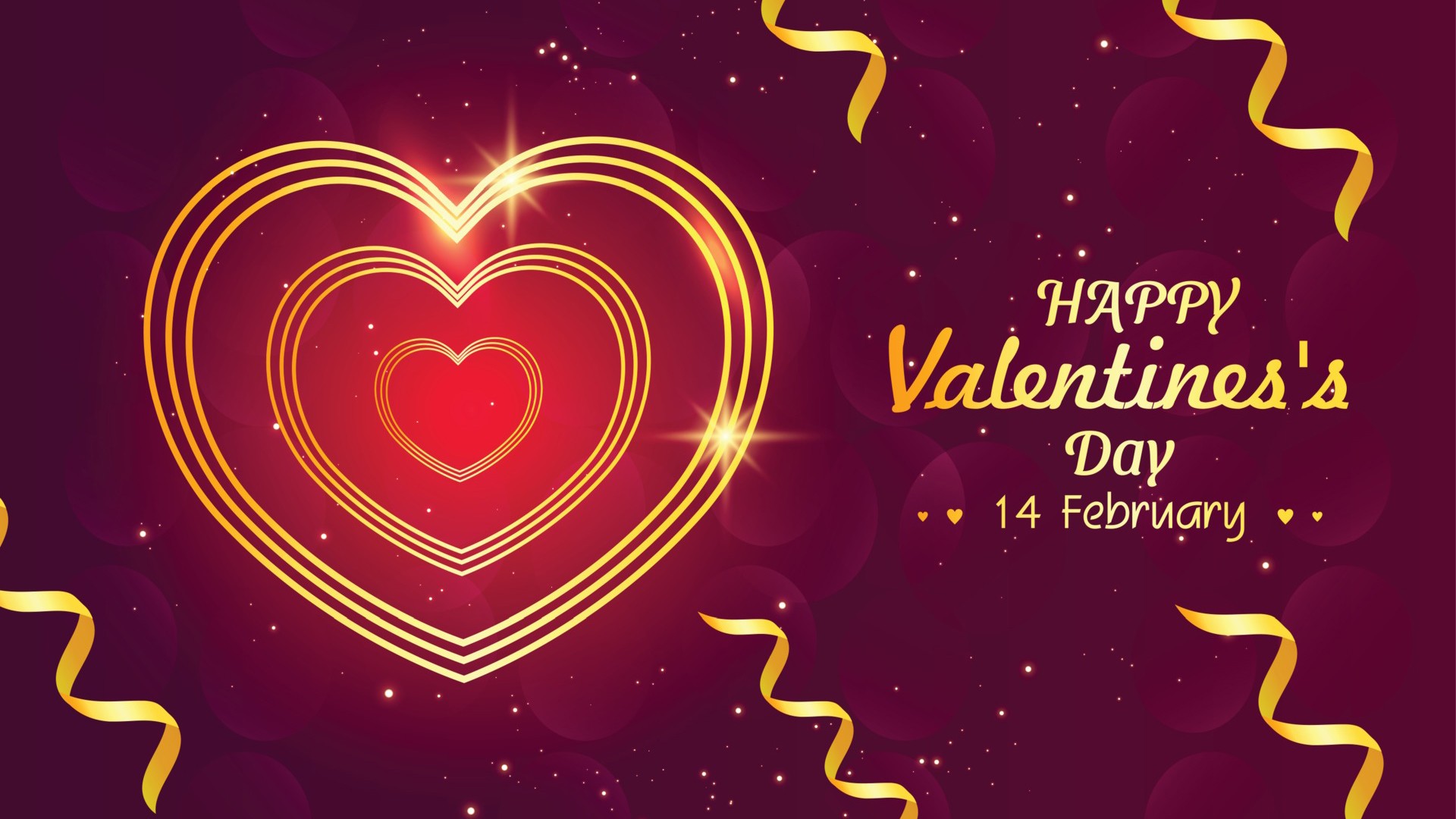 Happy Valentine's Day 14 February Background for Desktop