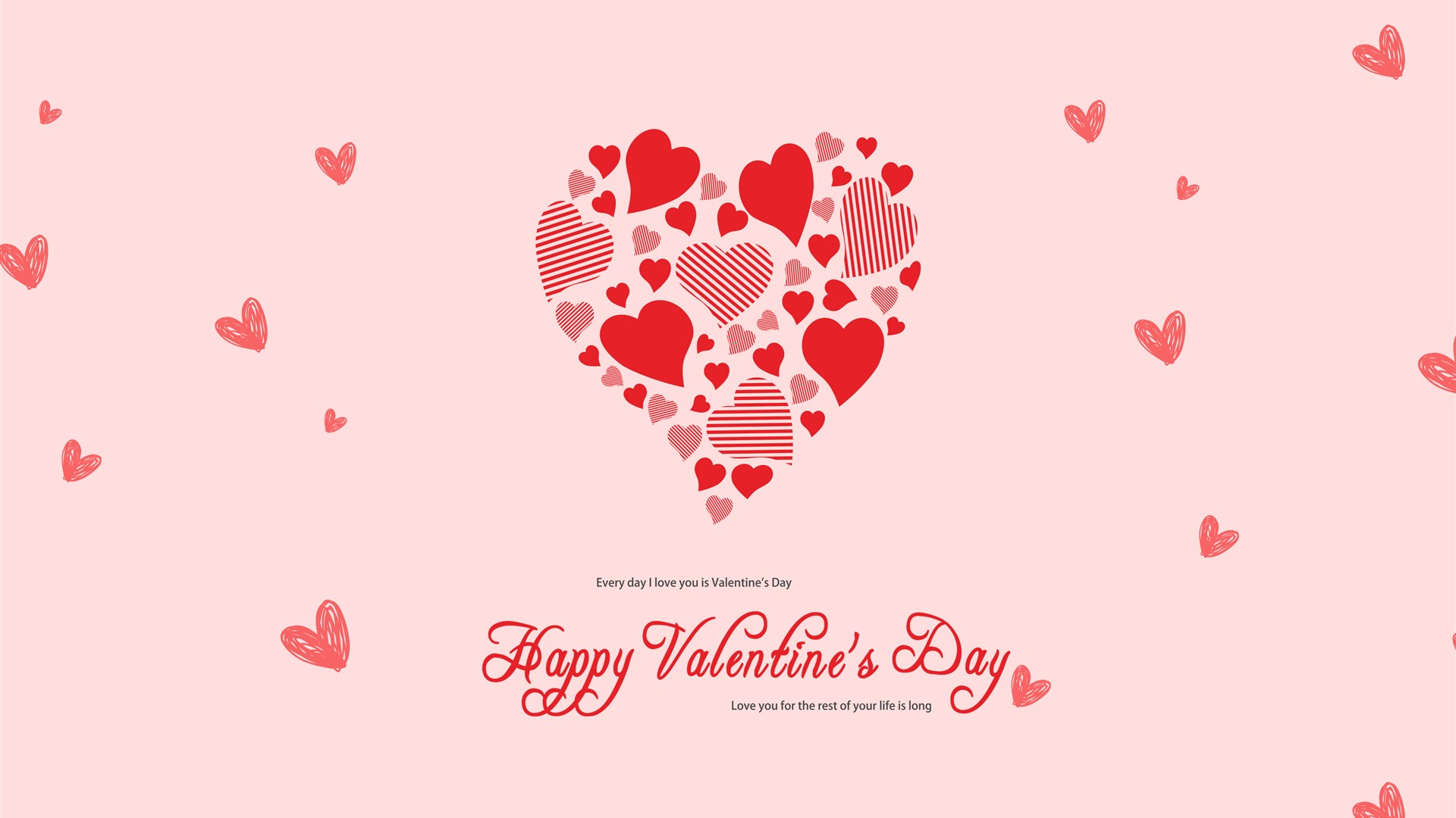  Romantic Valentines day illustration 