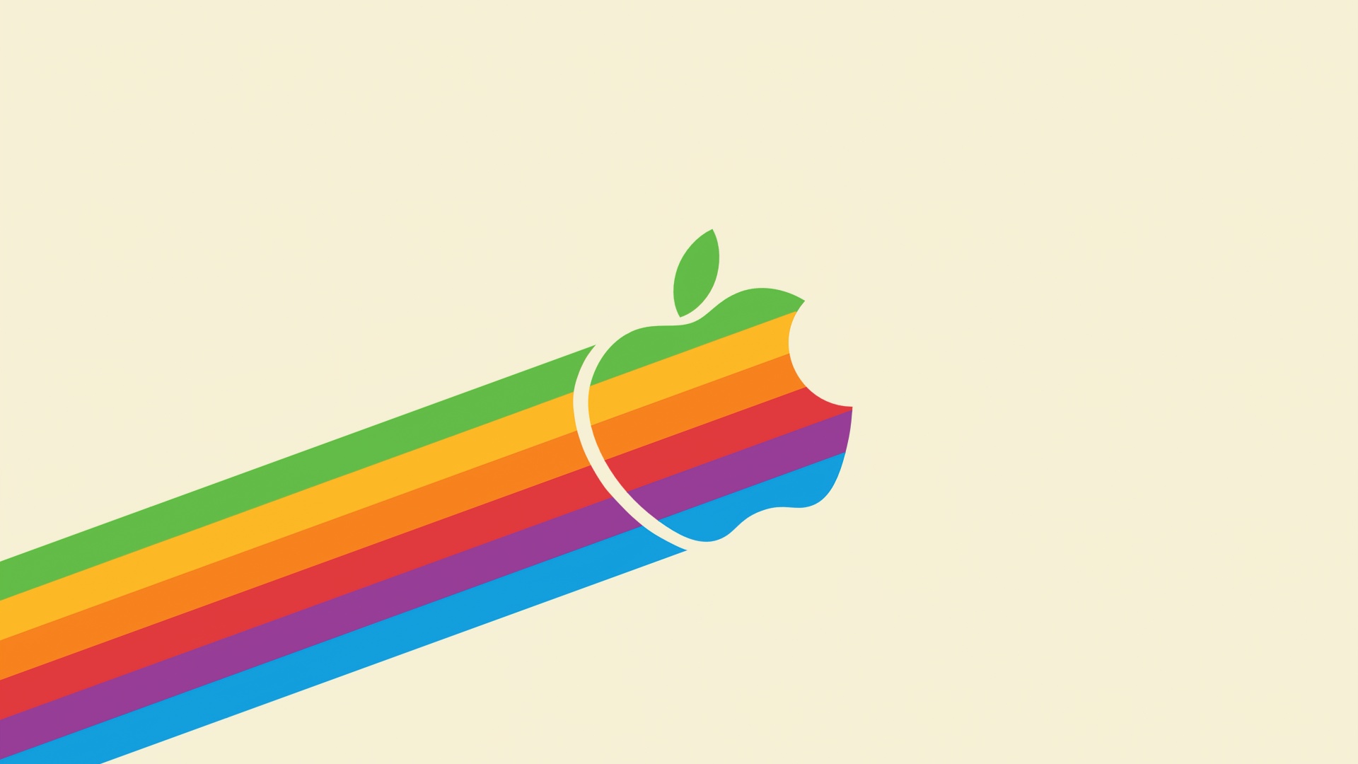 Rainbow Apple Logo Minimalist Wallpaper