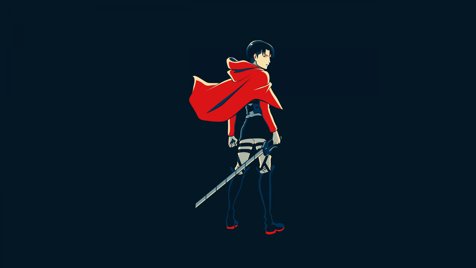 Levi Ackerman Minimalist Wallpaper