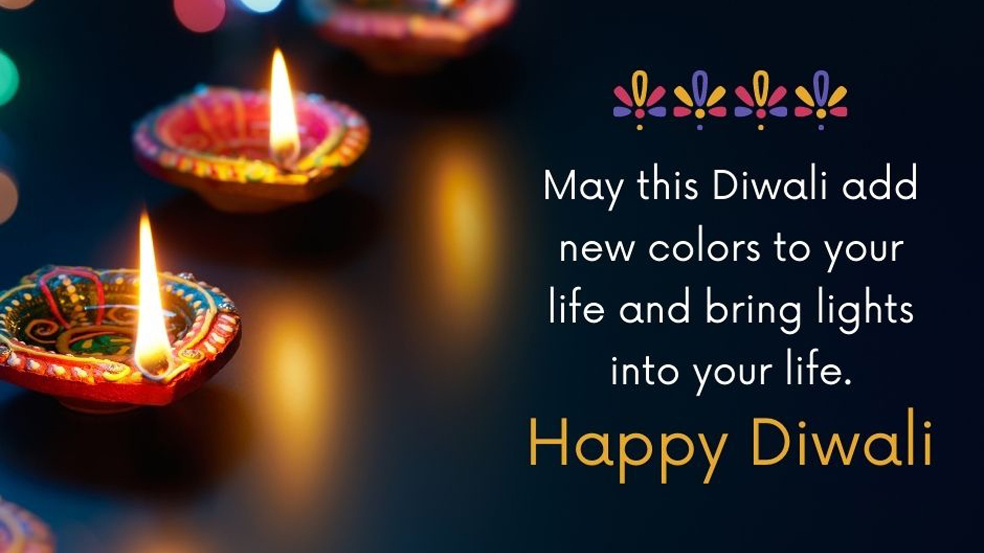 Diwali wish quote wallpaper 1920x1080