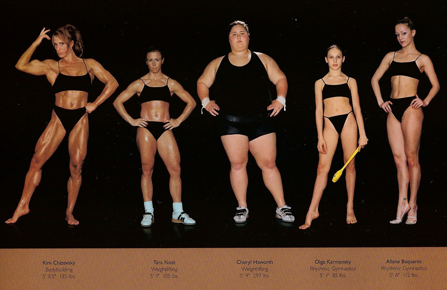 Side By Side Comparison Of Olympic Athlete Body Shapes