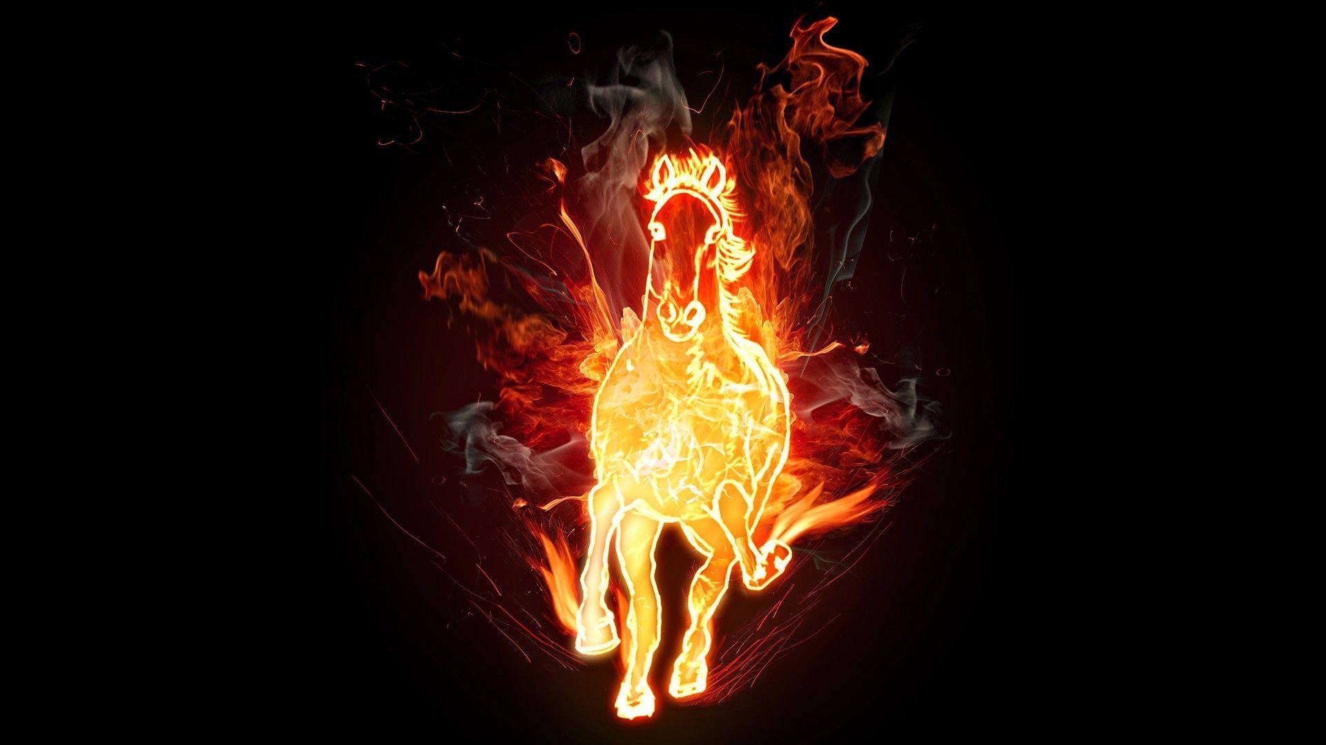 Fire Horse HD Wallpaper 1080p