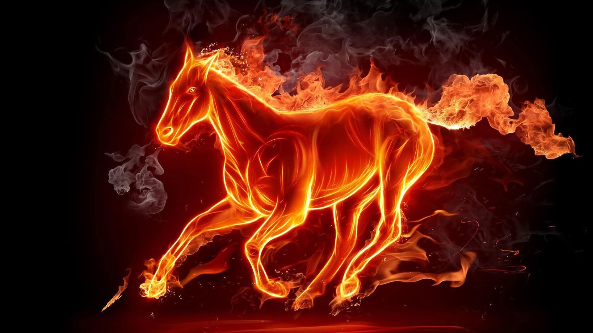 Fire Horse HD Wallpaper 1920x1080