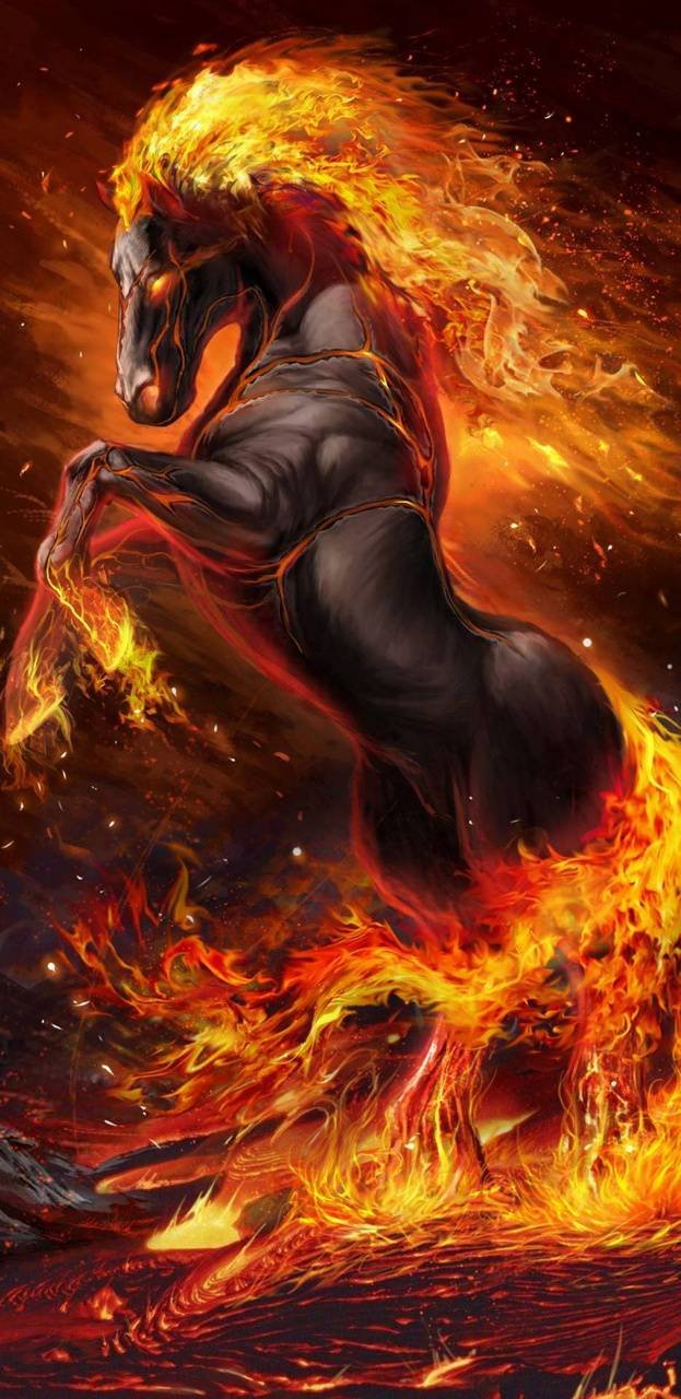 Fire Horse iPhone Wallpaper Picture