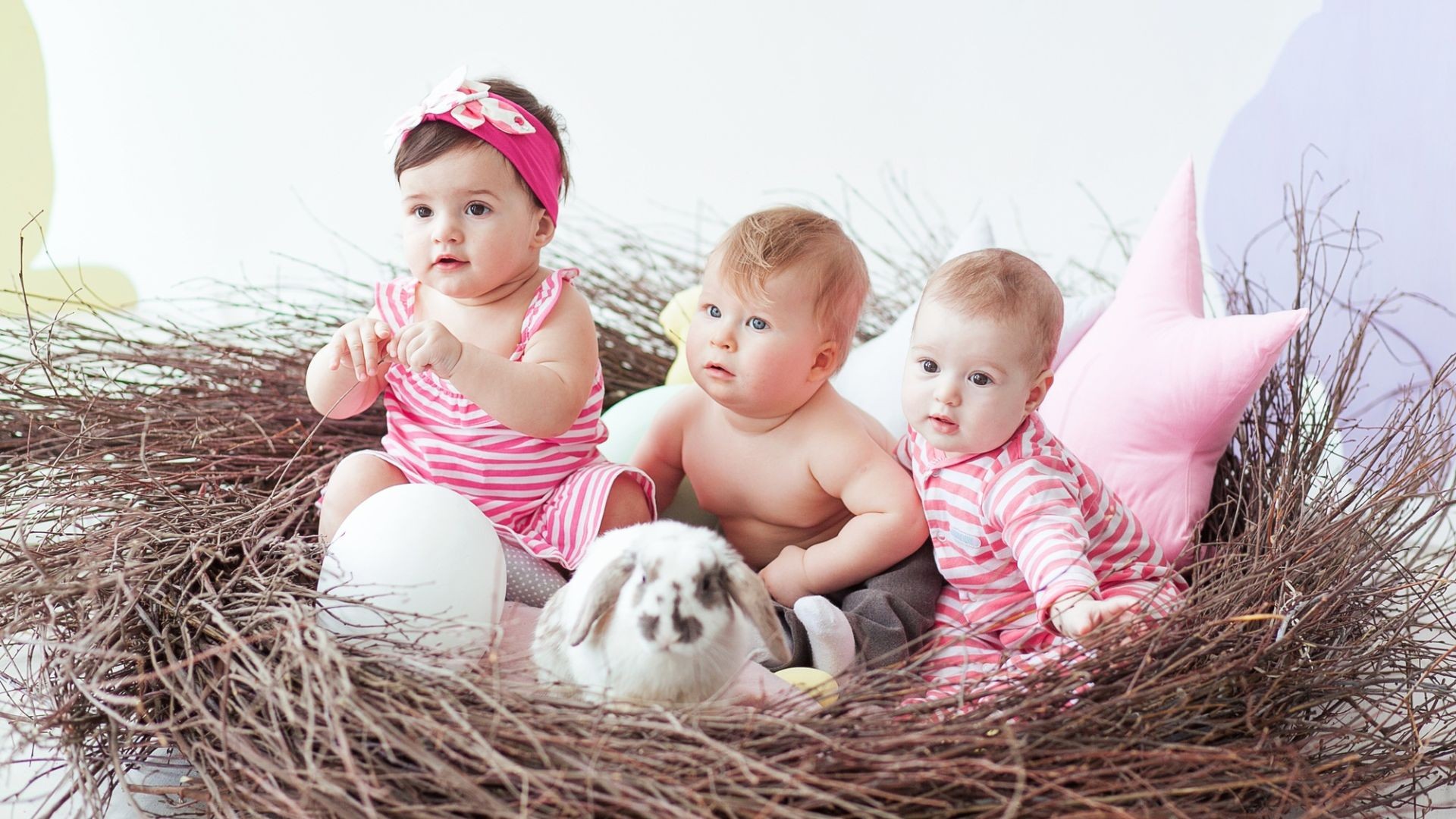 Three Cute Babies Wallpaper 1920x1080