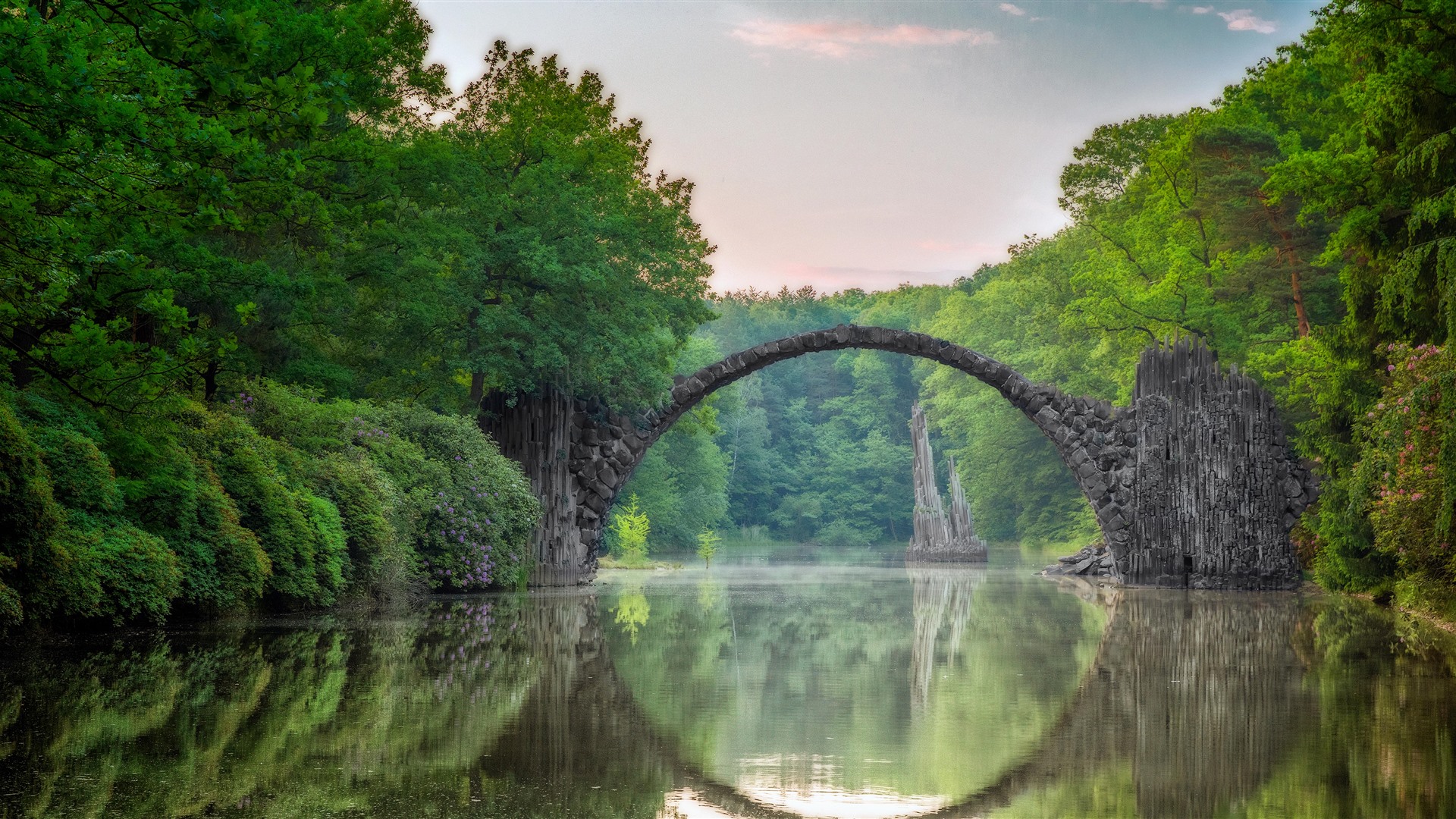 Rakotz Bridge River Kromlau Gorlitz Saxony Photo