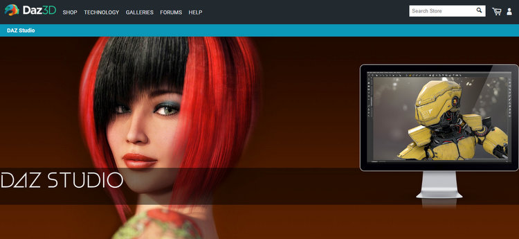 Daz Studio free 3D modeling software