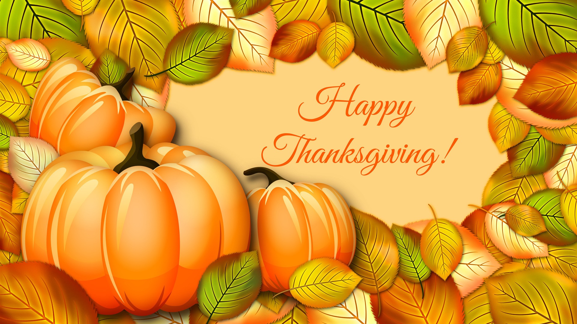 Happy Thanksgiving Themed Desktop Background 1920x1080