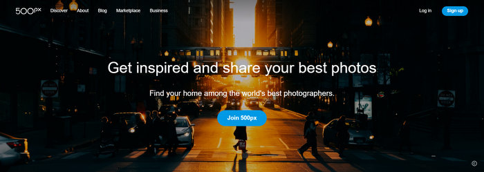 500px image hosting site