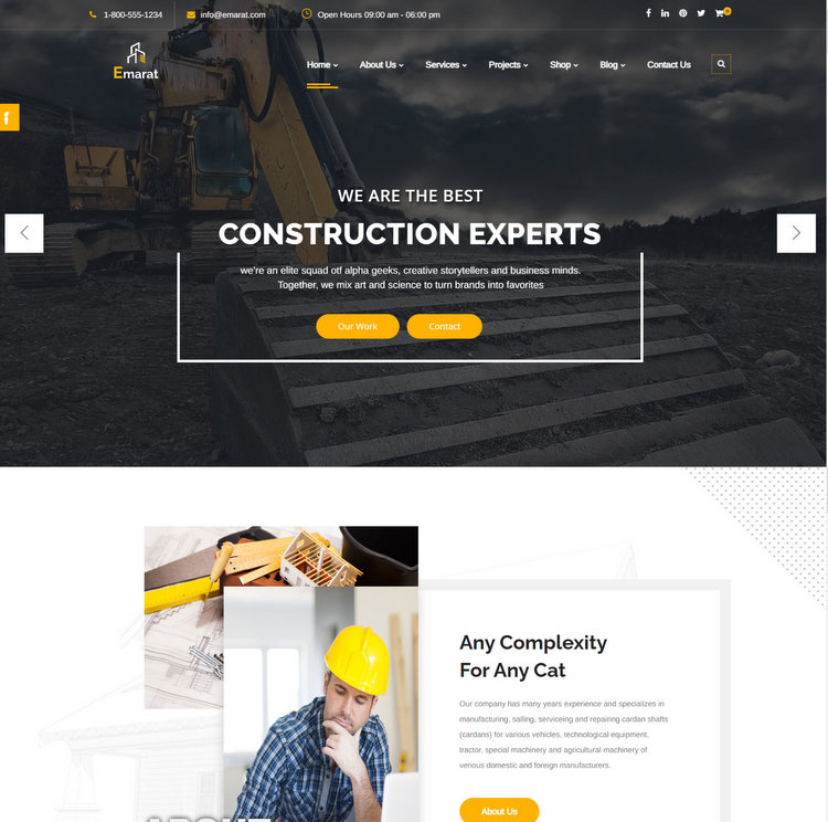Emarat Construction WordPress Theme