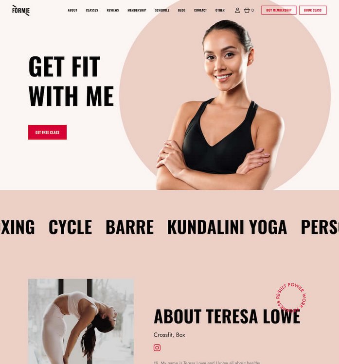Formie Yoga and Fitness WordPress Theme