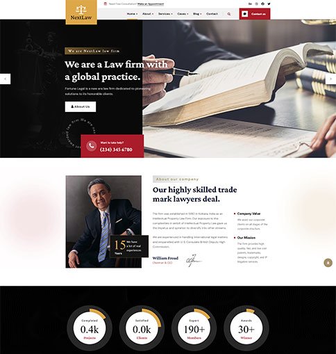 Nextlaw WordPress Theme