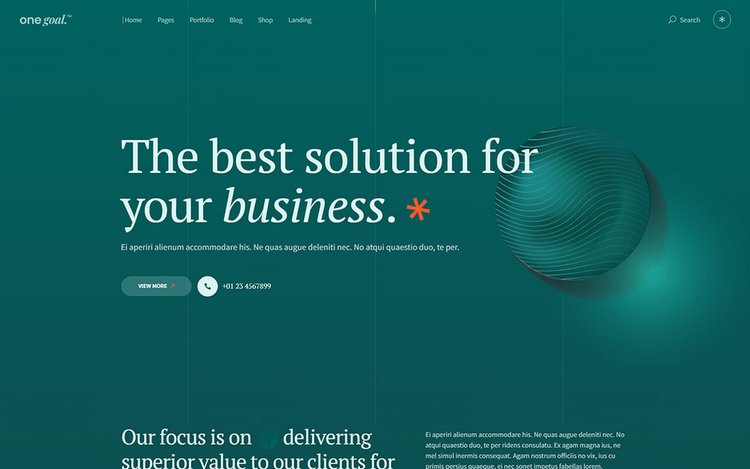 One Goal Business Consulting WP Theme
