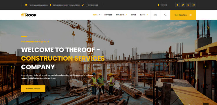 TheRoof Architecture WordPress Theme