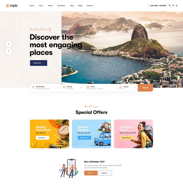 Triply Travel WordPress Theme