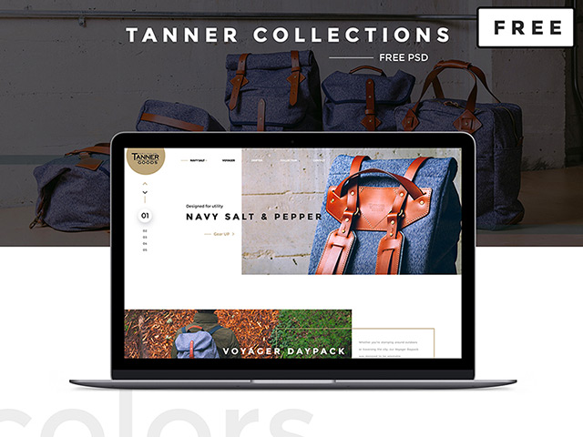 Tanner Collections Free PSD ecommerce template