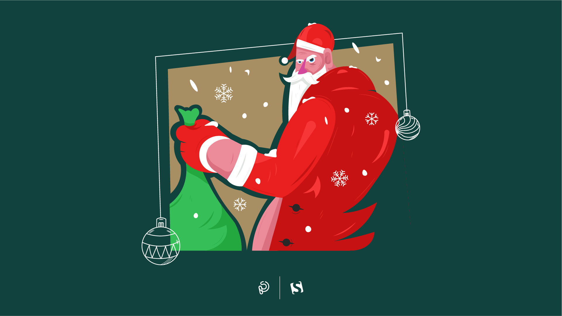 Grumpy Santa Background