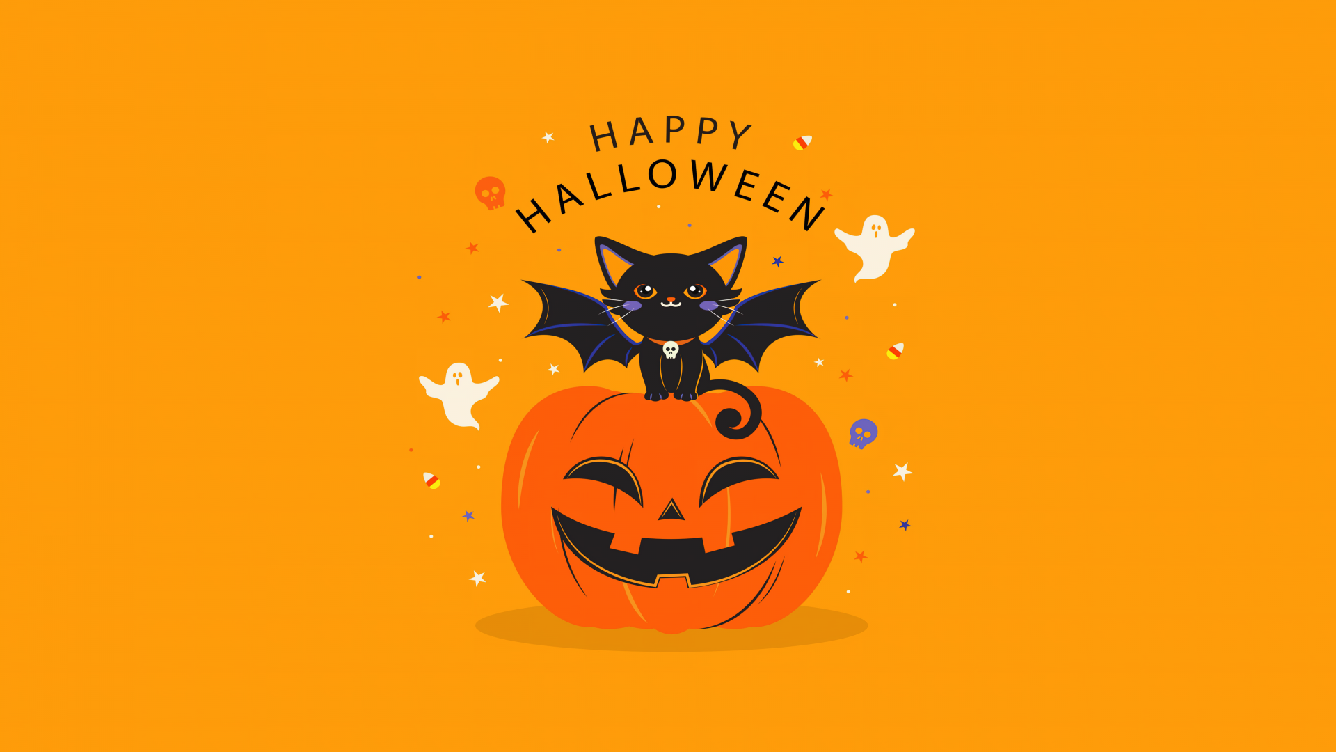 Bats Halloween Pumpkin Image