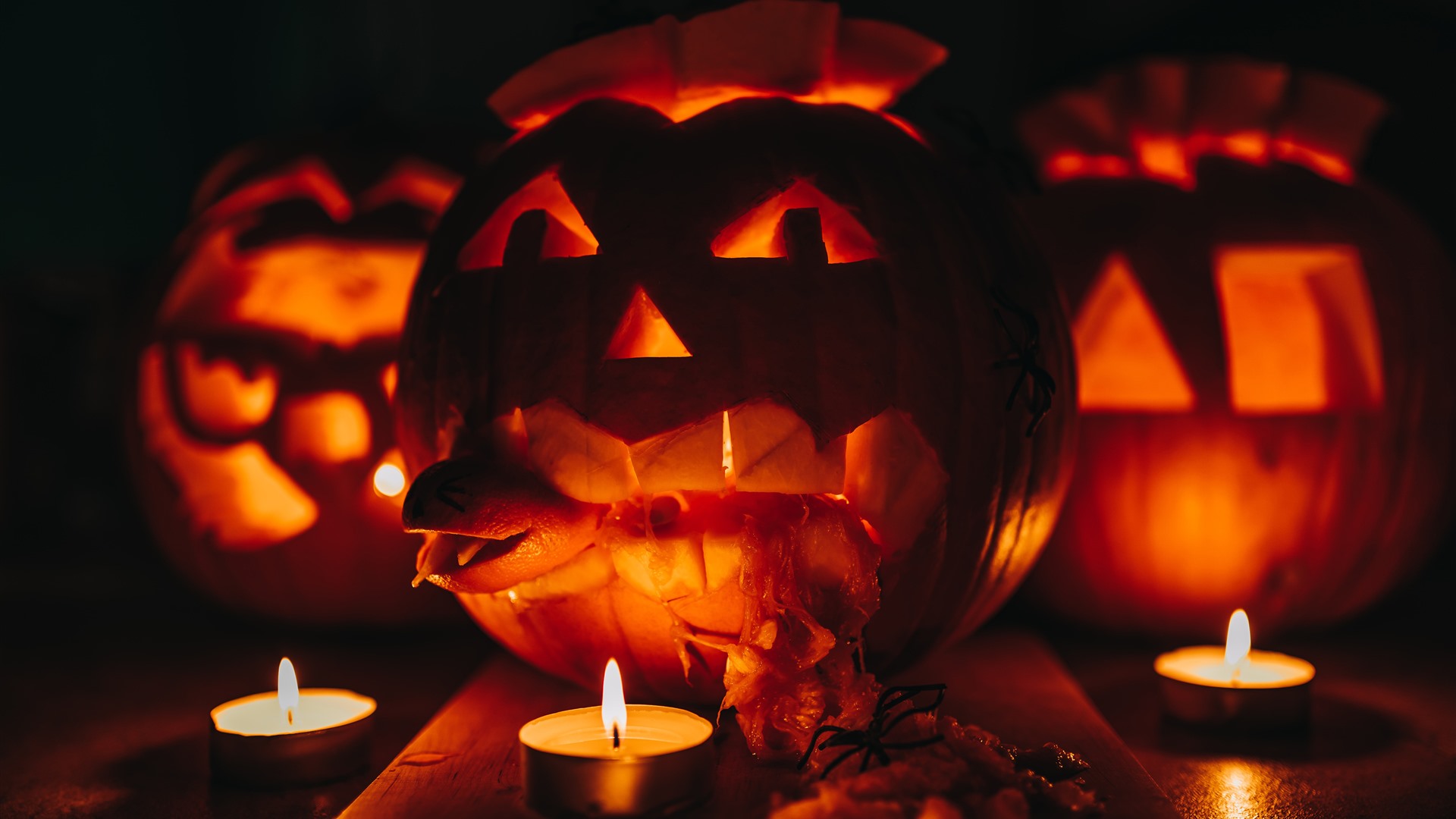 Candles Pumpkin Lanterns Photo