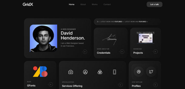 Gridx Personal Portfolio Resume Theme