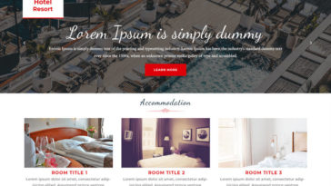Hotel Resort Free WordPress Theme
