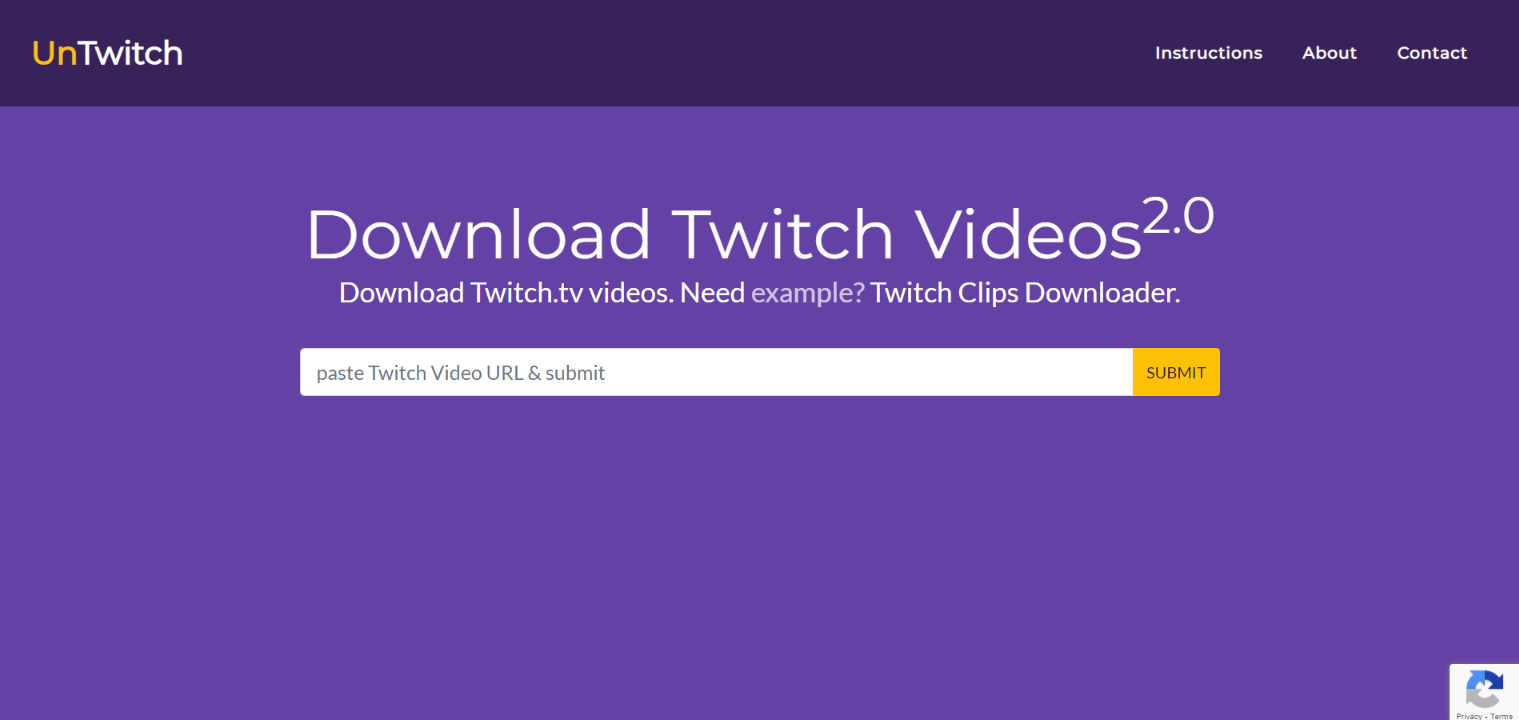 UnTwitch: An Online Resource for Twitch Downloads